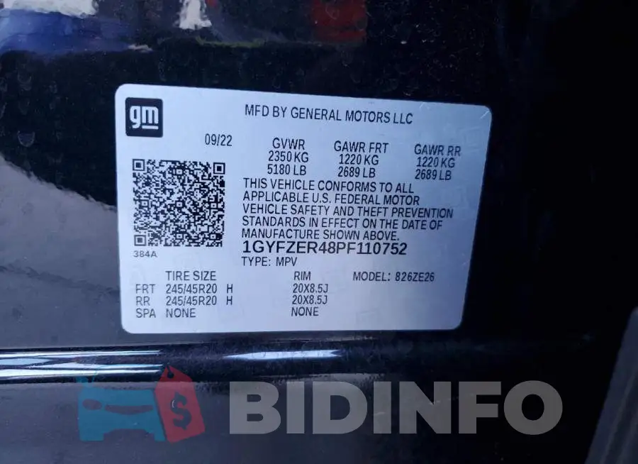 1GYFZER48PF110752 Photo# 12