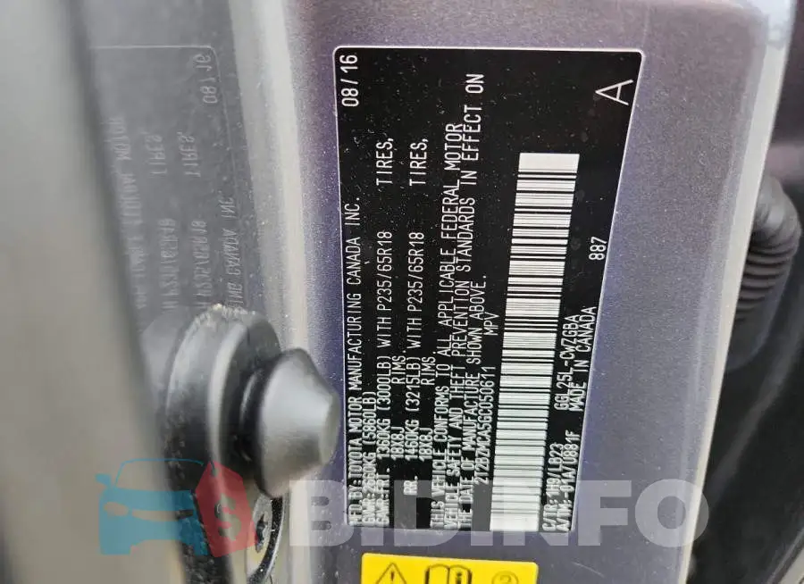 2T2BZMCA5GC050611 Photo# 13