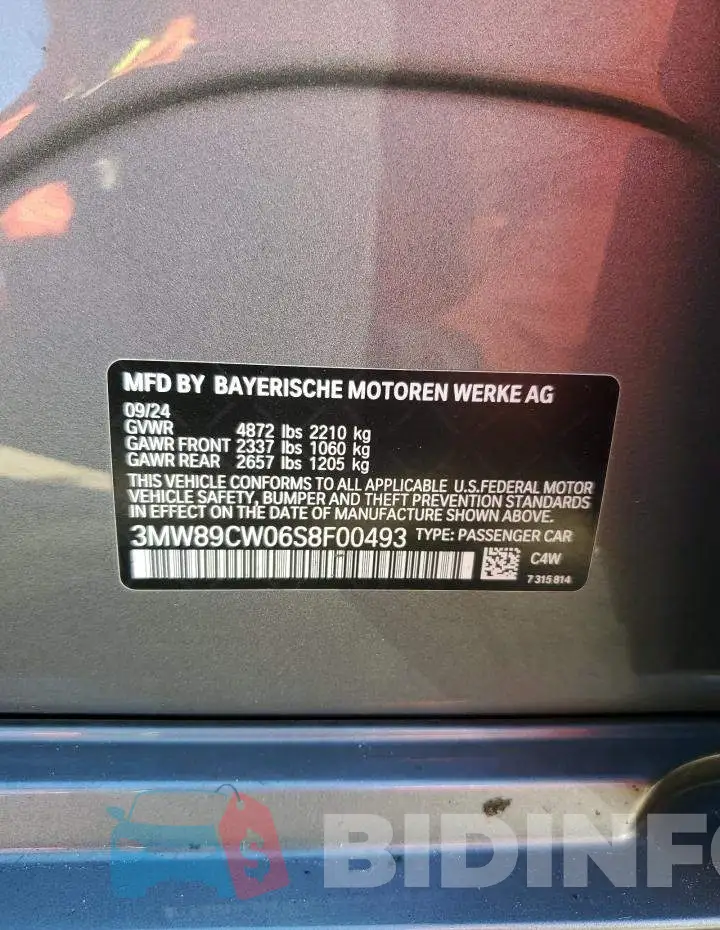 3MW89CW06S8F00493 Photo# 12