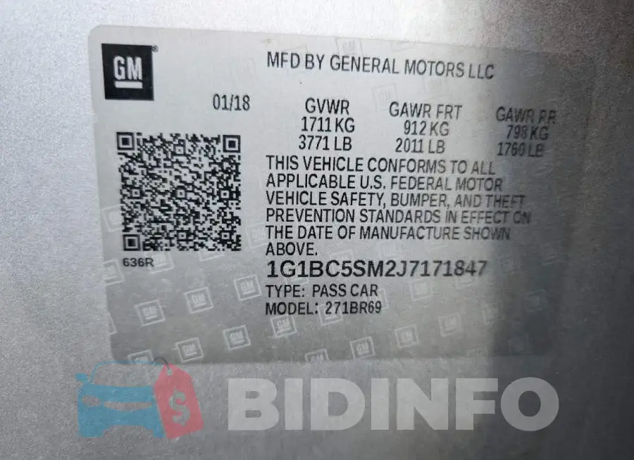 1G1BC5SM2J7171847 Photo# 12