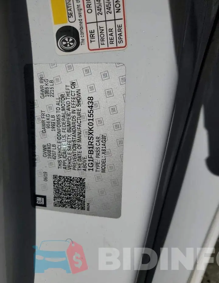 1G1FB1RSXK0155438 Photo# 13