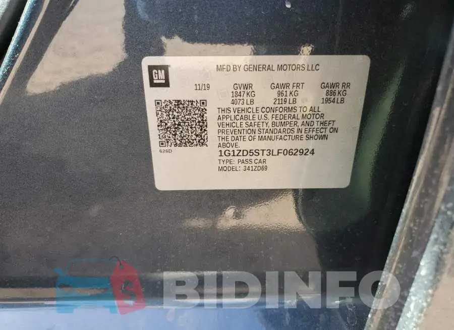 1G1ZD5ST3LF062924 Photo# 12