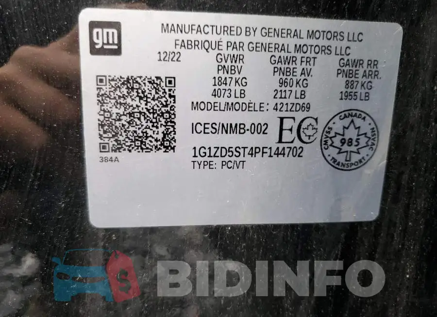 1G1ZD5ST4PF144702 Photo# 13