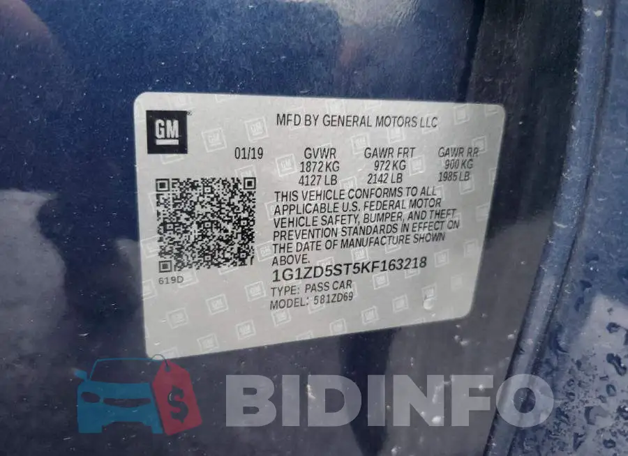 1G1ZD5ST5KF163218 Photo# 12