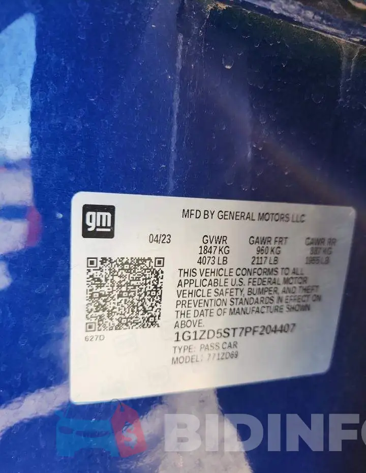 1G1ZD5ST7PF204407 Photo# 13