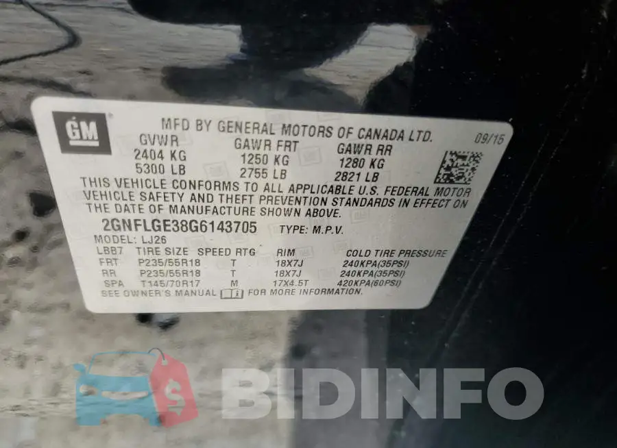 2GNFLGE38G6143705 Photo# 14