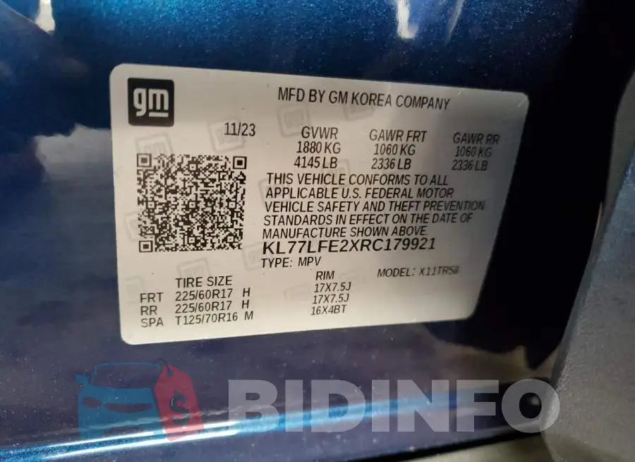 KL77LFE2XRC179921 Photo# 13