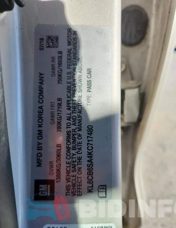 KL8CB6SA4KC717480 Photo# 12