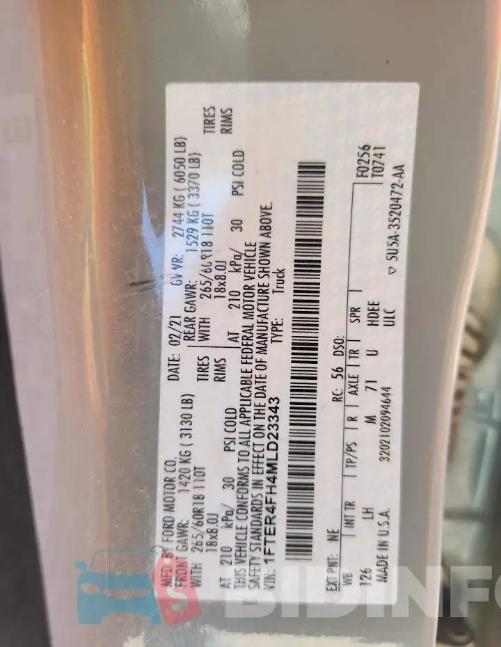 1FTER4FH4MLD23343 Photo# 13