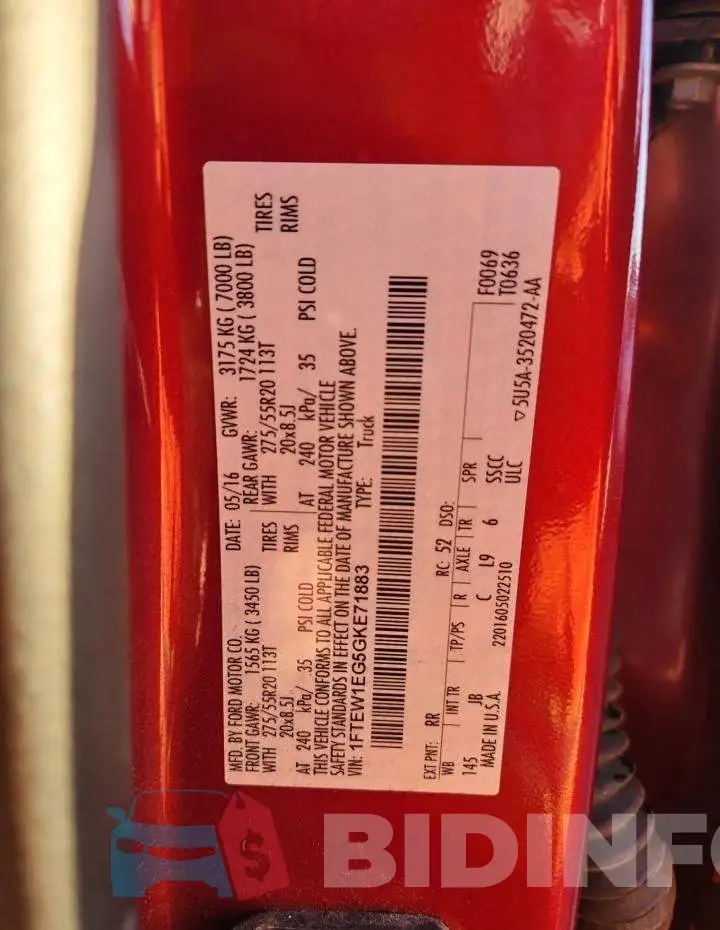 1FTEW1EG5GKE71883 Photo# 12