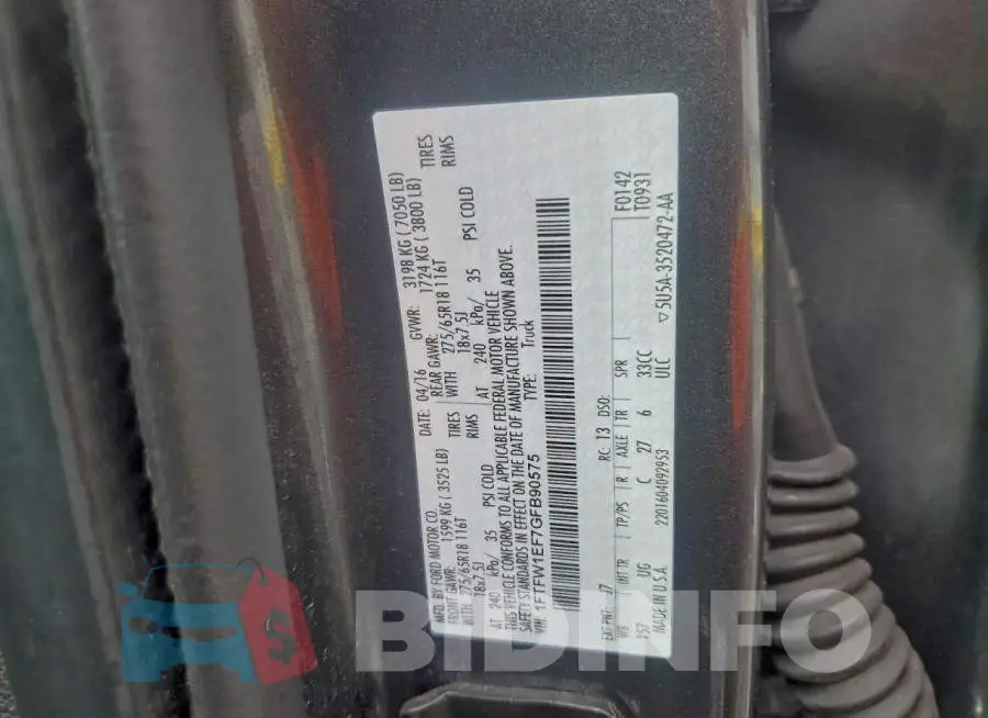 1FTFW1EF7GFB90575 Photo# 12