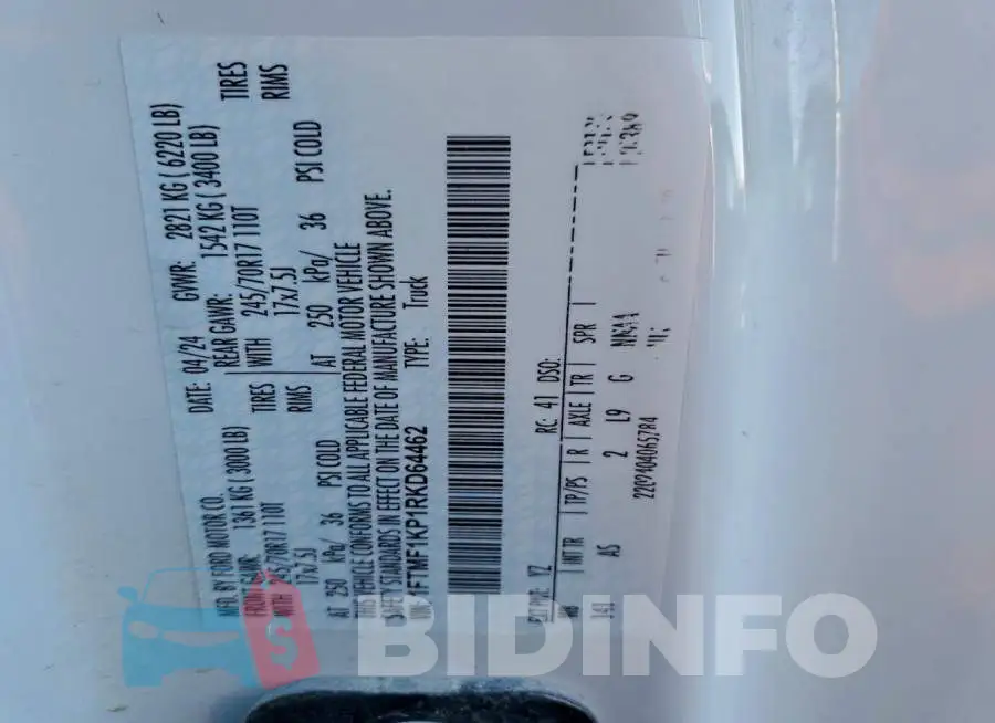 1FTMF1KP1RKD64462 Photo# 12