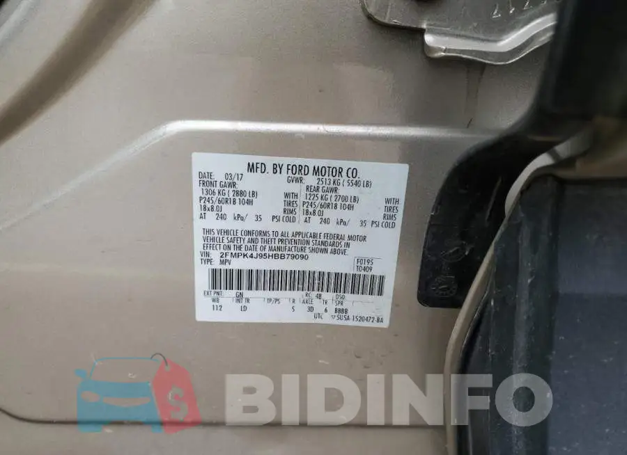 2FMPK4J95HBB79090 Photo# 13