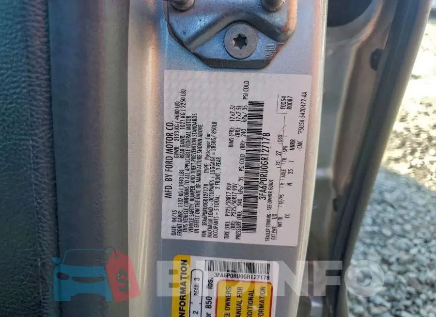 3FA6P0RU0GR127178 Photo# 12