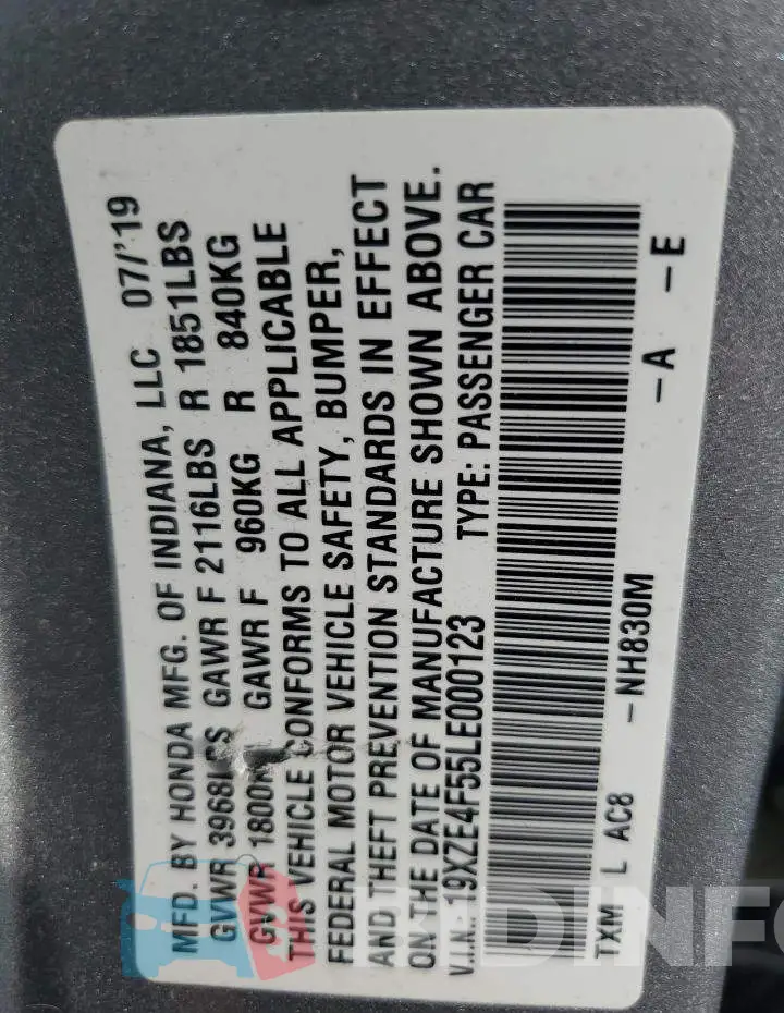 19XZE4F55LE000123 Photo# 12