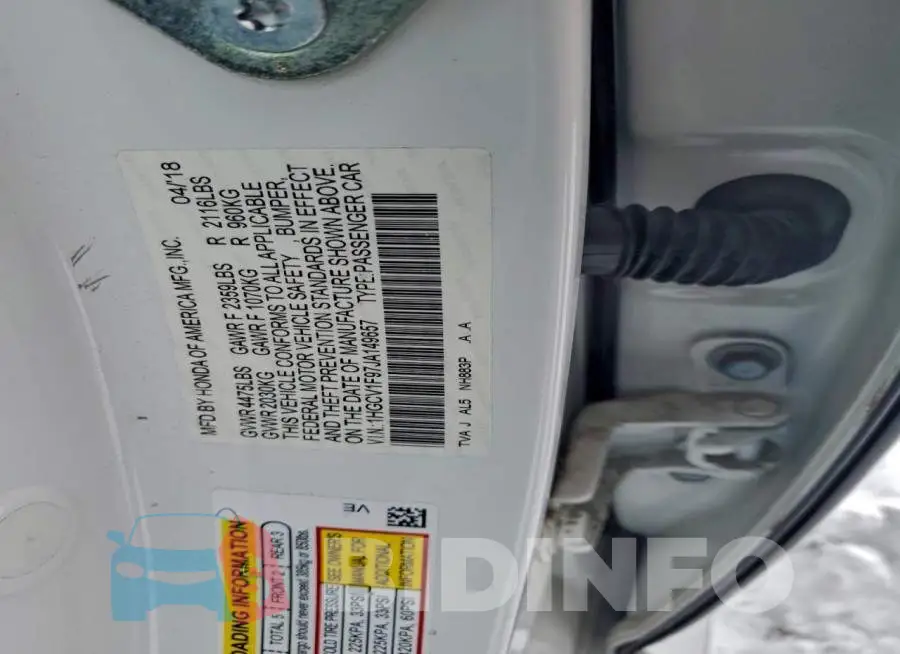 1HGCV1F97JA149657 Photo# 13