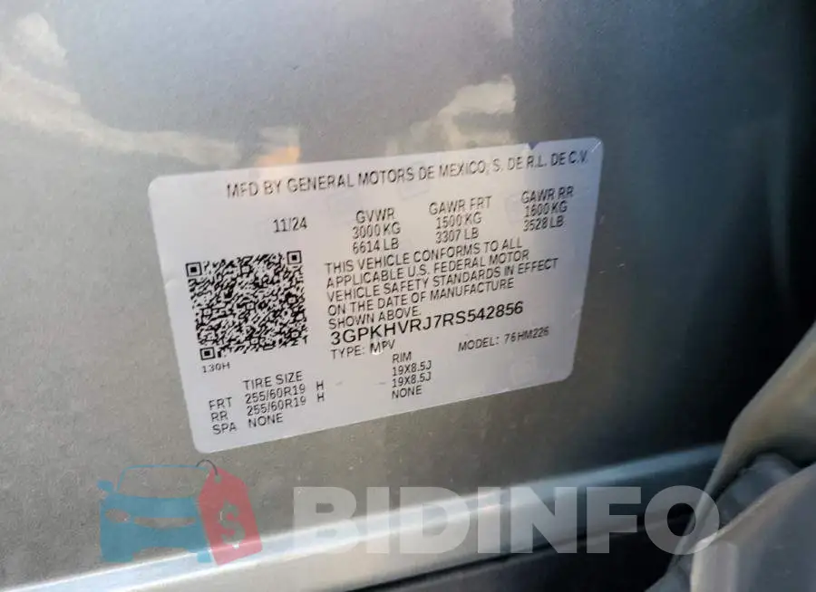 3GPKHVRJ7RS542856 Photo# 13