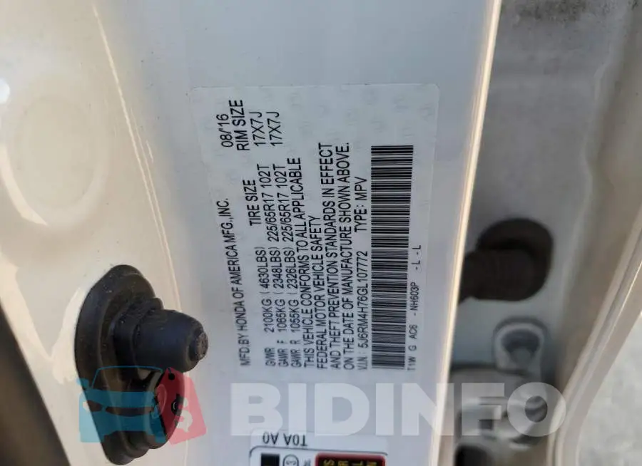 5J6RM4H76GL107772 Photo# 13