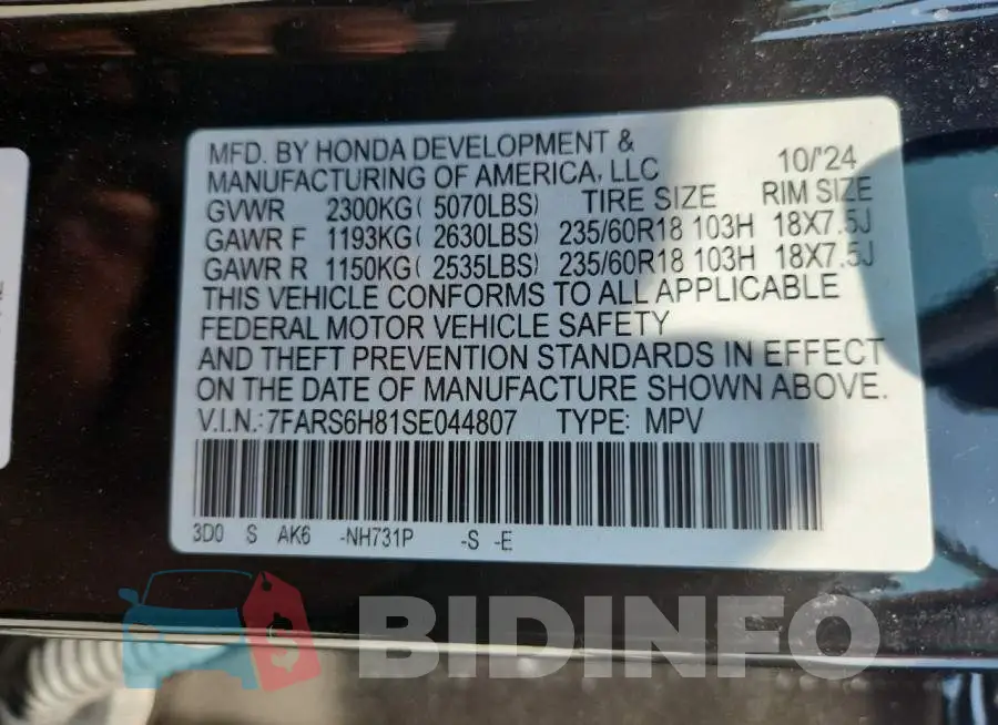 7FARS6H81SE044807 Photo# 13