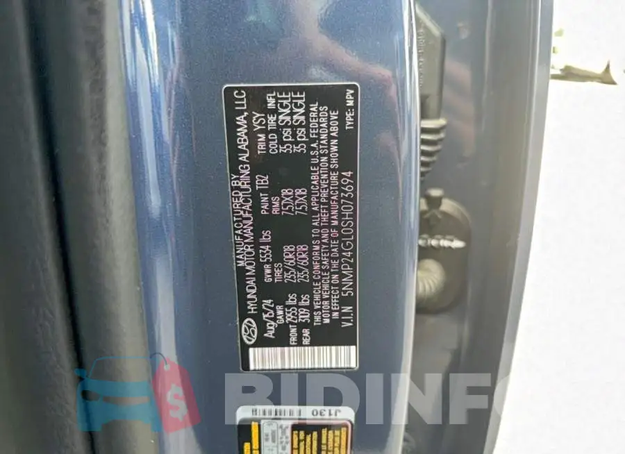 5NMP24GL0SH073694 Photo# 10