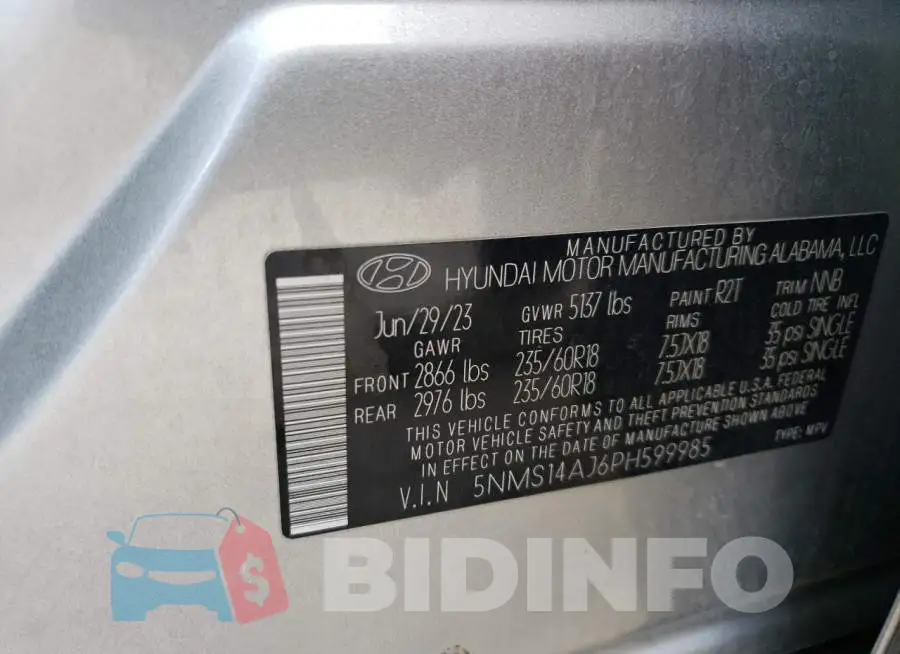 5NMS14AJ6PH599985 Photo# 14