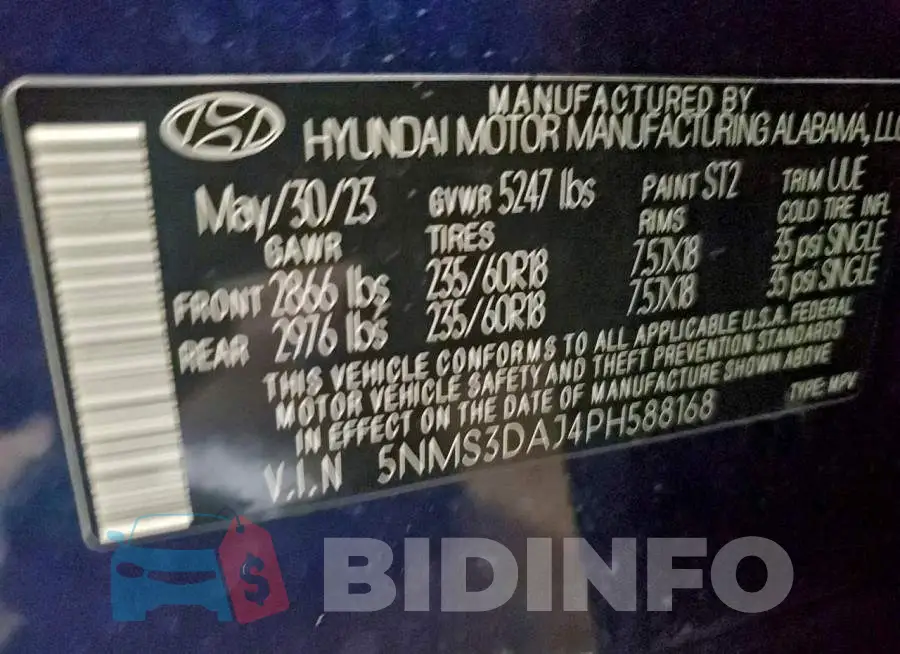 5NMS3DAJ4PH588168 Photo# 13