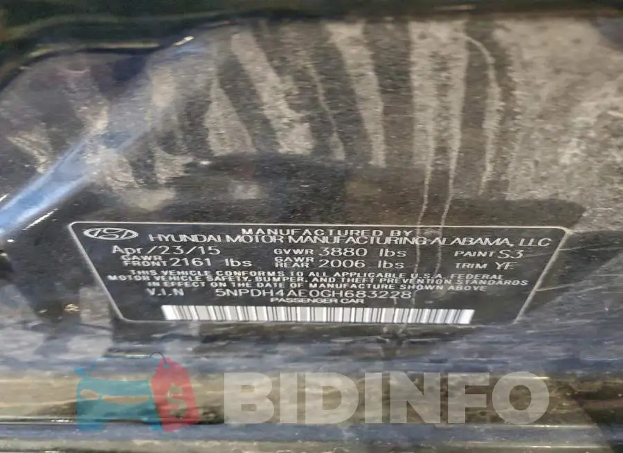 5NPDH4AE0GH683228 Photo# 12
