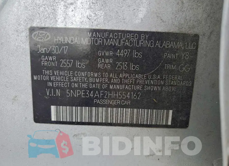 5NPE34AF2HH554162 Photo# 12