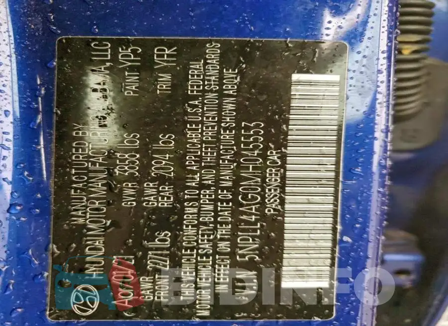 5NPLL4AG0MH045553 Photo# 12