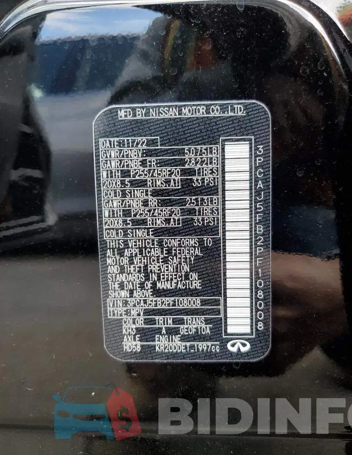 3PCAJ5FB2PF108008 Photo# 12