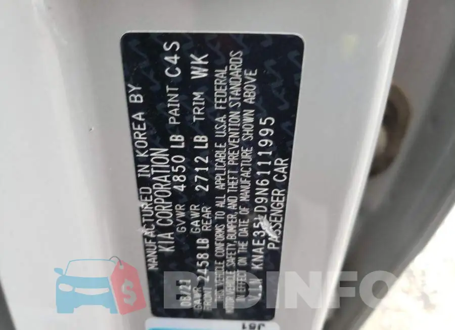 KNAE35LD9N6111995 Photo# 12