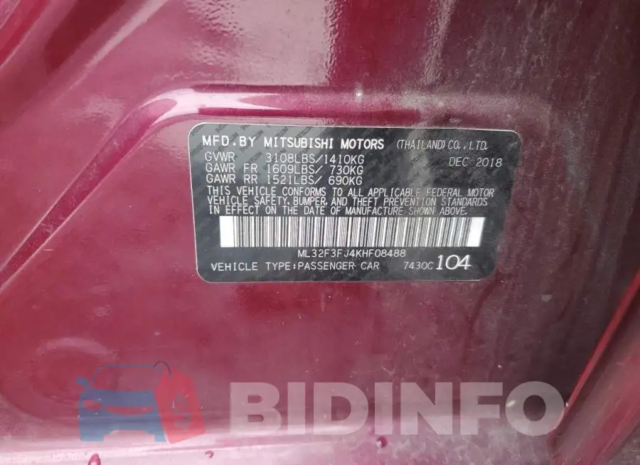 ML32F3FJ4KHF08488 Photo# 12