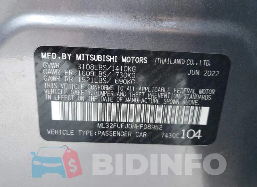ML32FUFJ0NHF08952 Photo# 12