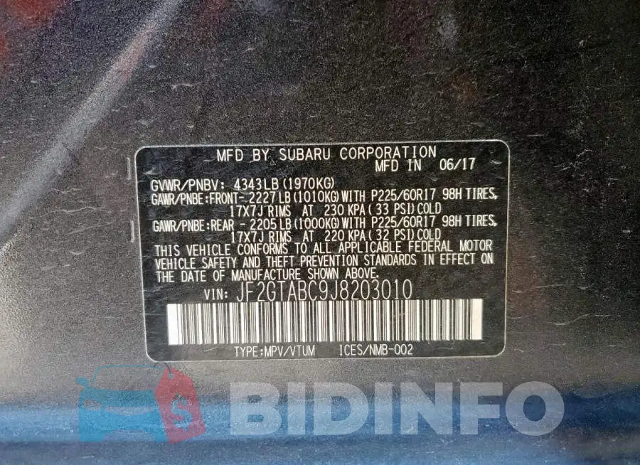 JF2GTABC9J8203010 Photo# 13