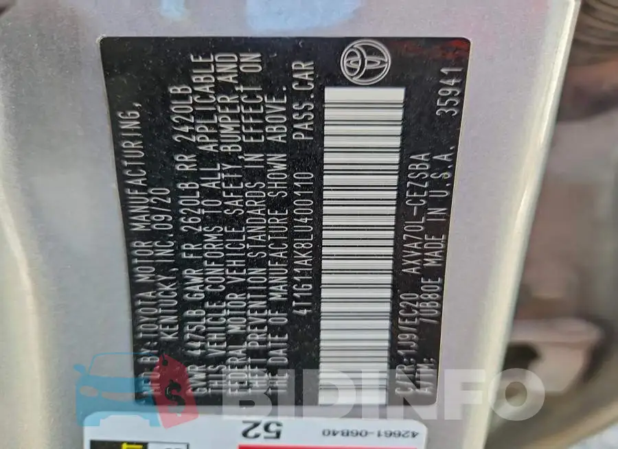4T1G11AK8LU400110 Photo# 12