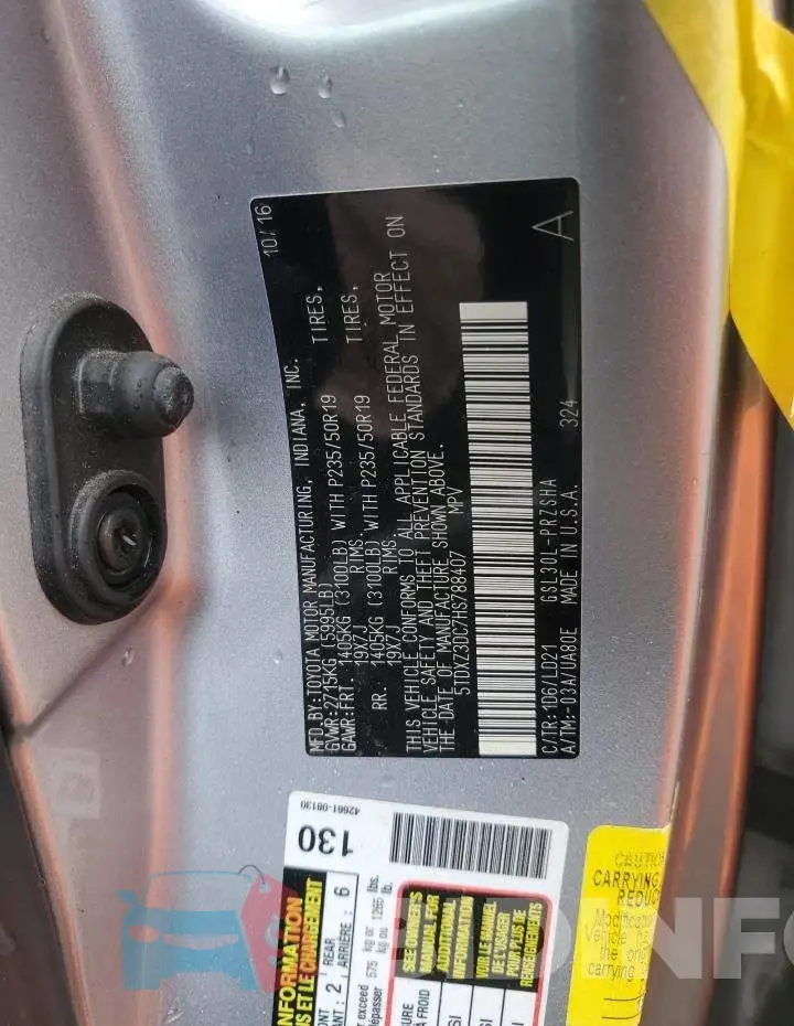 5TDXZ3DC7HS788407 Photo# 13