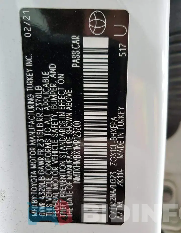 NMTKHMBX1MR123200 Photo# 14