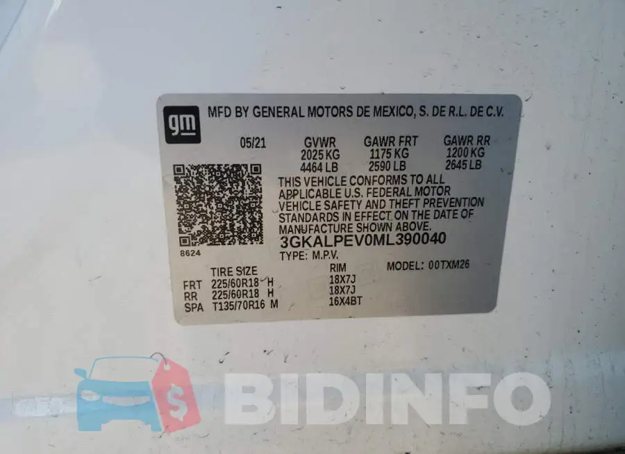 3GKALPEV0ML390040 Photo# 13