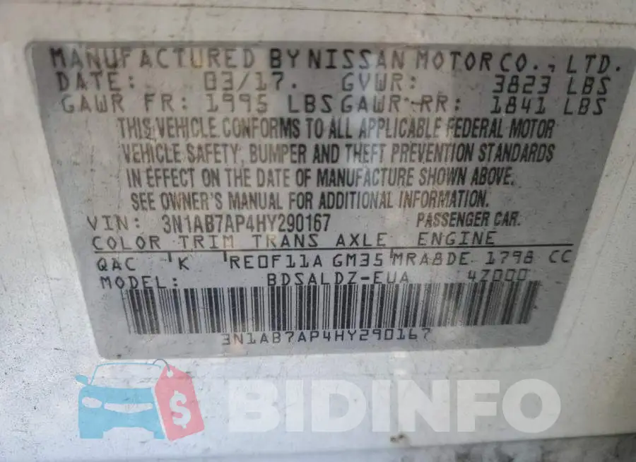 3N1AB7AP4HY290167 Photo# 12