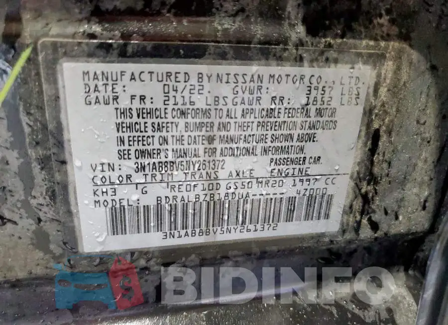 3N1AB8BV5NY261372 Photo# 13