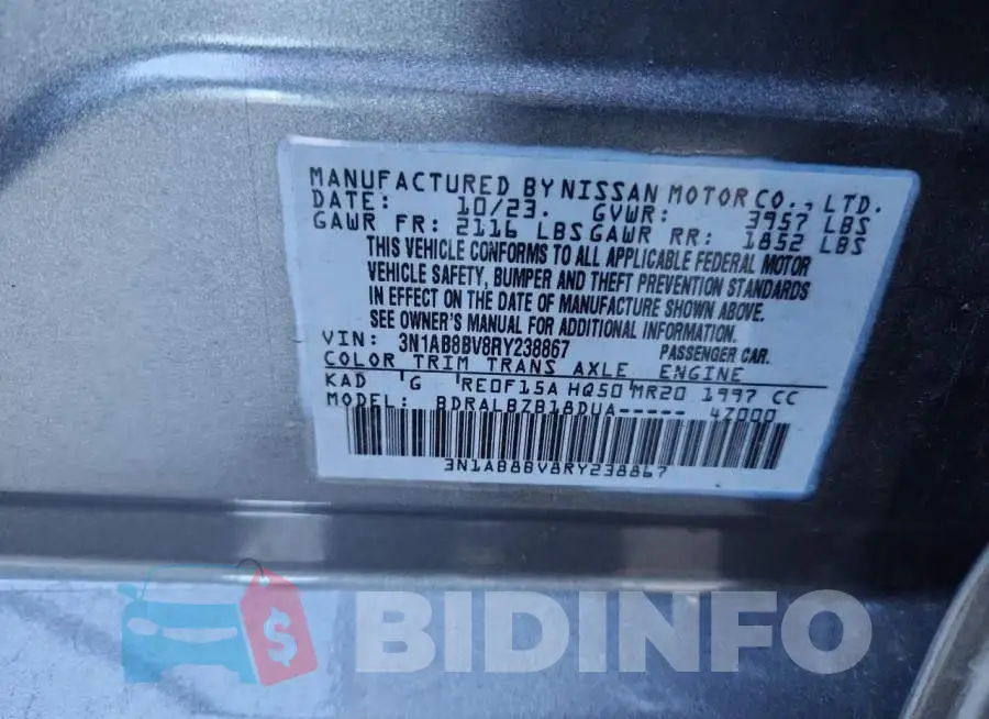 3N1AB8BV8RY238867 Photo# 12