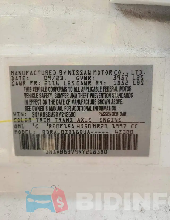 3N1AB8BV9RY218580 Photo# 12