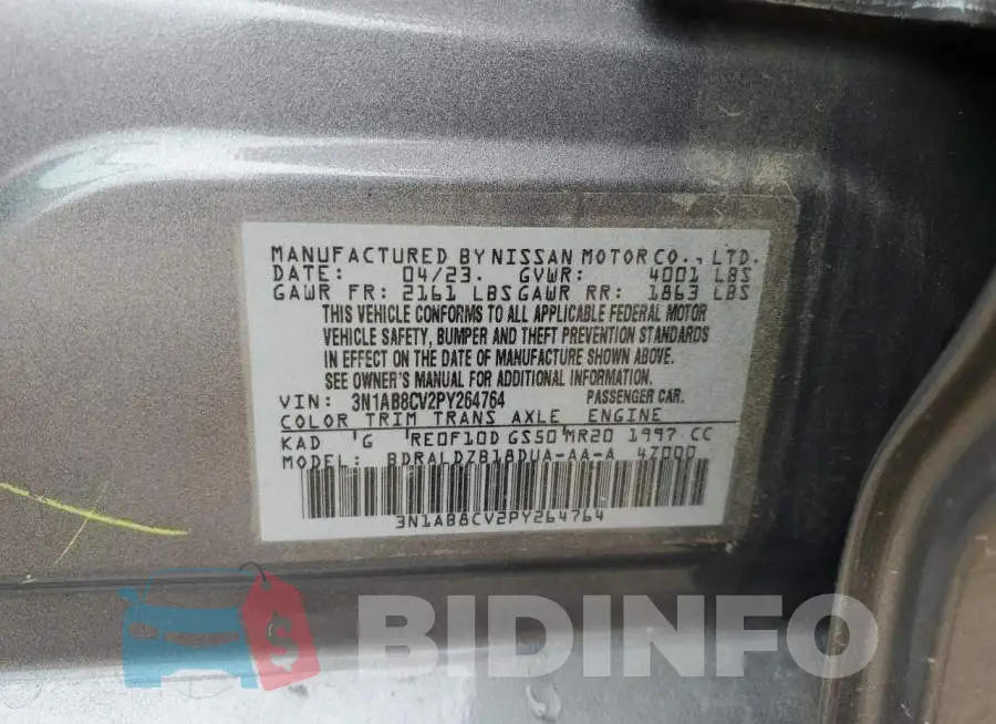 3N1AB8CV2PY264764 Photo# 12