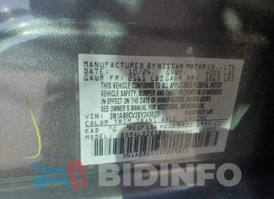 3N1AB8CV3SY249523 Photo# 12