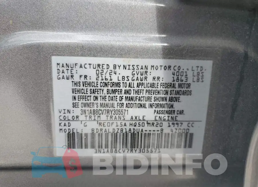 3N1AB8CV7RY305571 Photo# 12