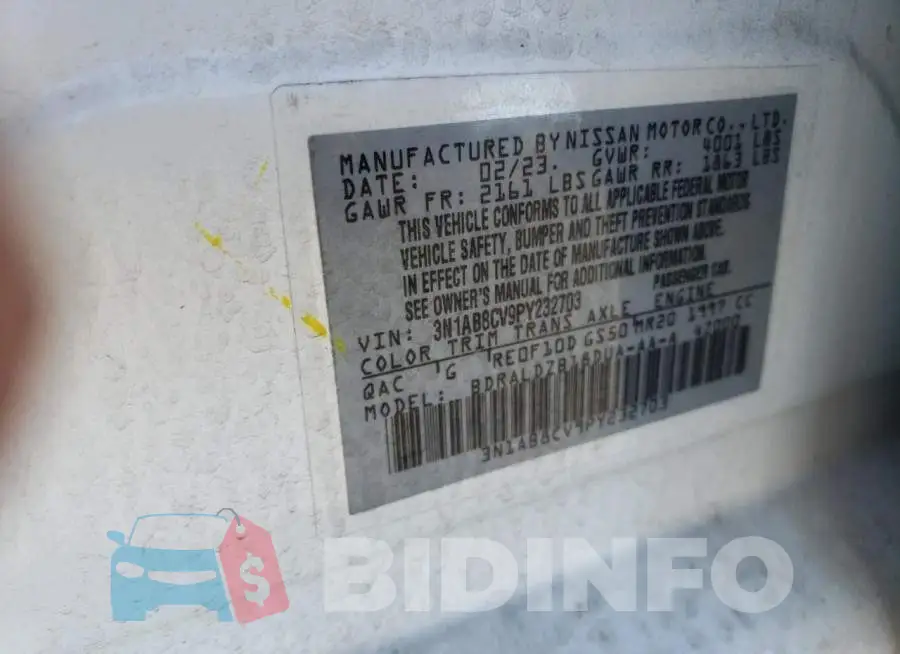 3N1AB8CV9PY232703 Photo# 12