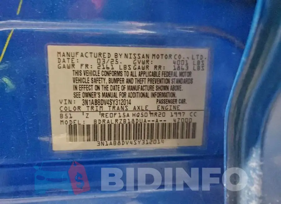 3N1AB8DV4SY312014 Photo# 12