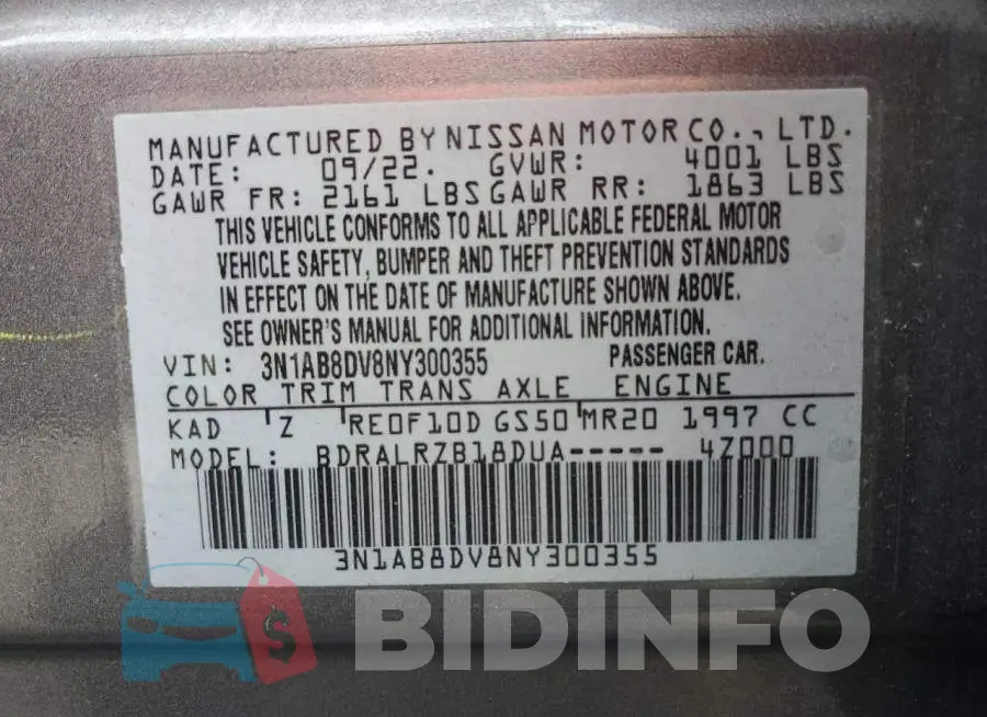 3N1AB8DV8NY300355 Photo# 12