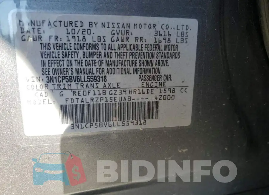 3N1CP5BV6LL559318 Photo# 12
