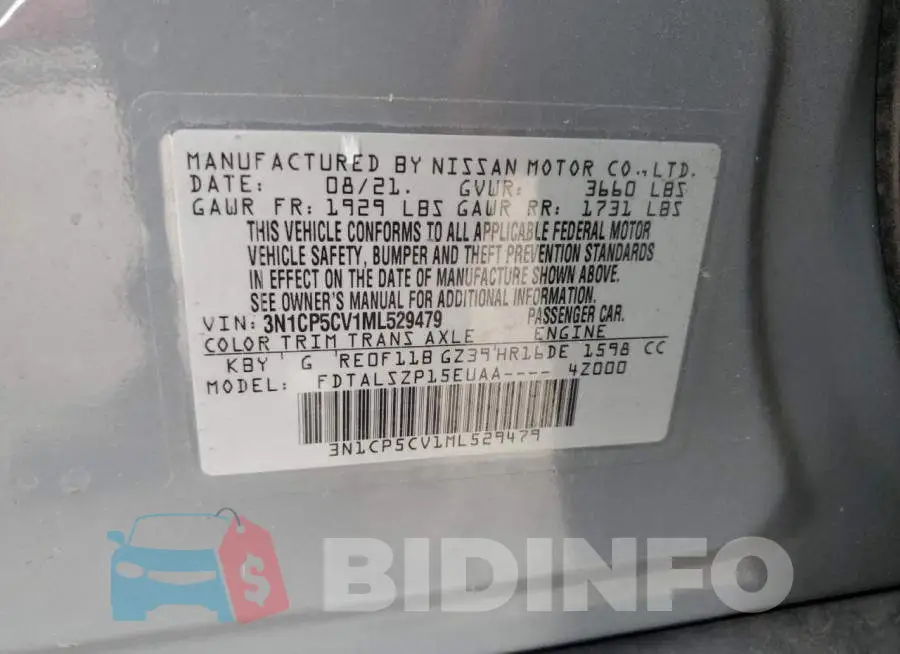 3N1CP5CV1ML529479 Photo# 13